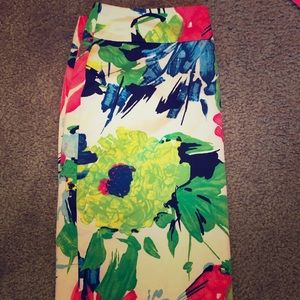 Ann Taylor floral pencil skirt**